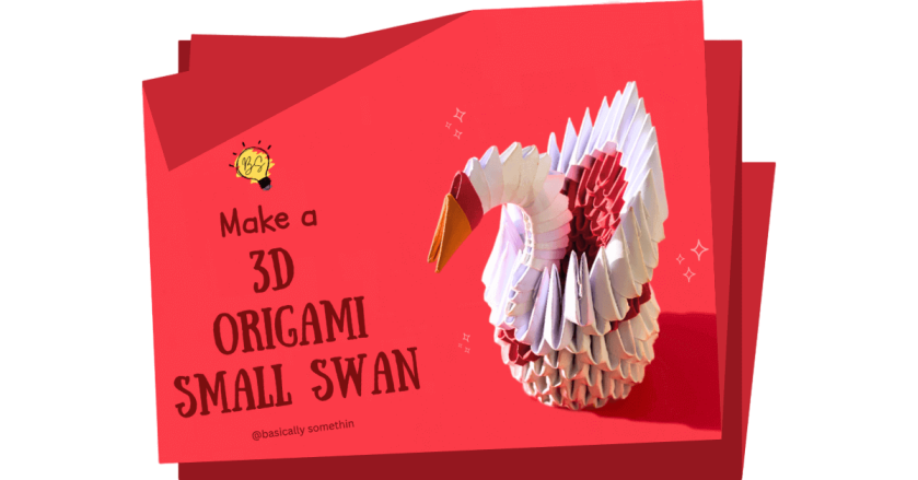 Folding Smaller Wings of Art: Crafting a Mini 3D Origami Swan